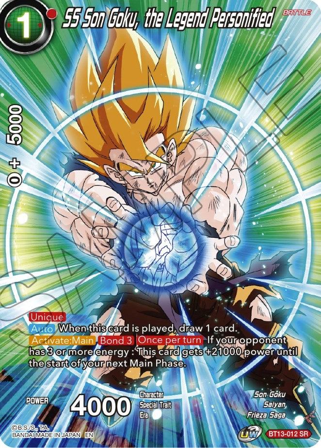 SS Son Goku, the Legend Personified (BT13-012) [Theme Selection: History of Son Goku] | Cracking-Singles