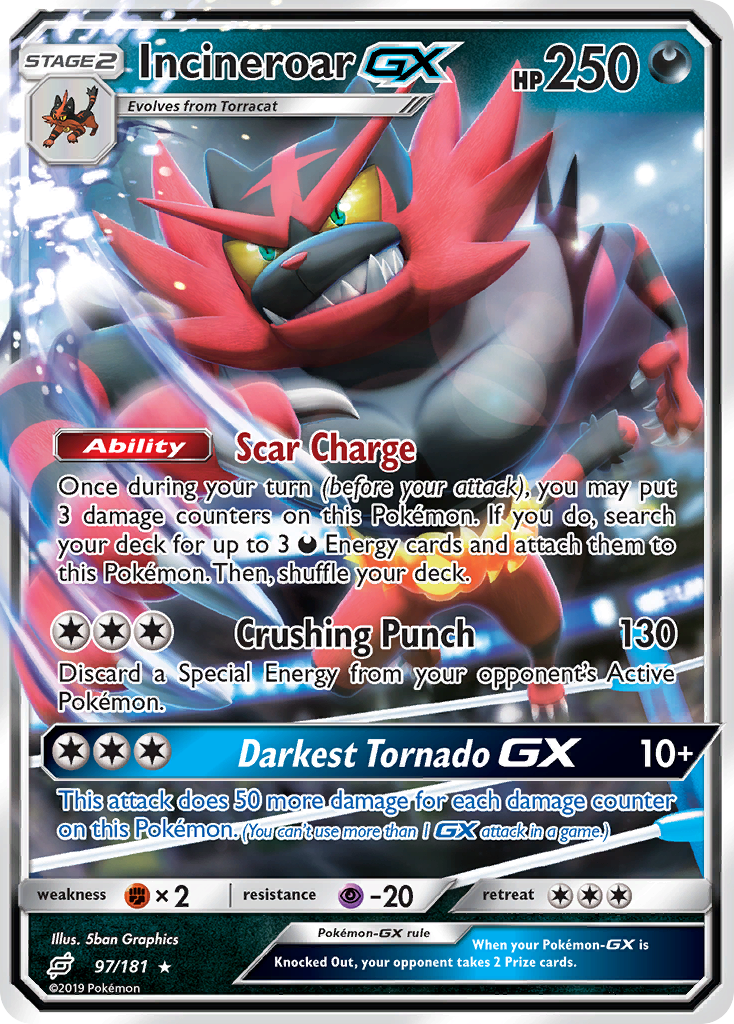 Incineroar GX (97/181) [Sun & Moon: Team Up] | Cracking-Singles