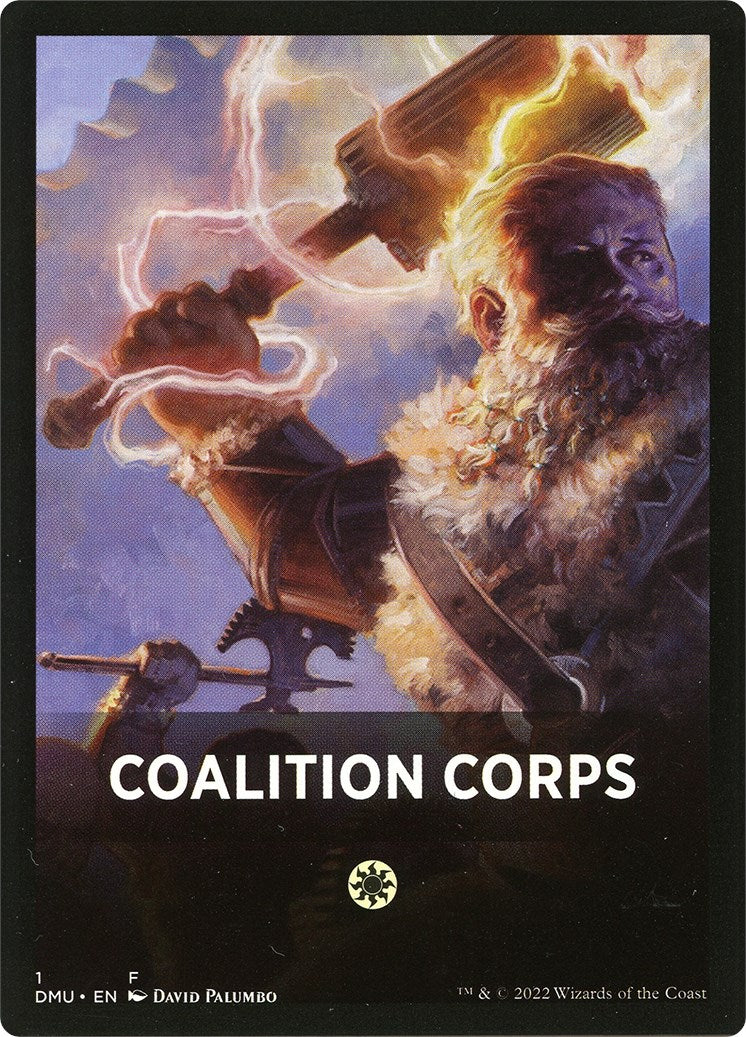 Coalition Corps Theme Card [Dominaria United Tokens] | Cracking-Singles