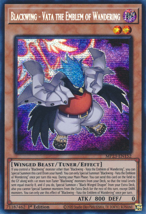 Blackwing - Vata the Emblem of Wandering [MP23-EN152] Prismatic Secret Rare | Cracking-Singles