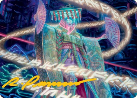 Satsuki, the Living Lore Art Card (Gold-Stamped Signature) [Kamigawa: Neon Dynasty Art Series] | Cracking-Singles