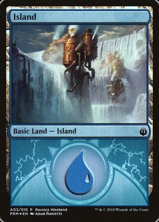 Island - Izzet (A03) [GRN Ravnica Weekend] | Cracking-Singles