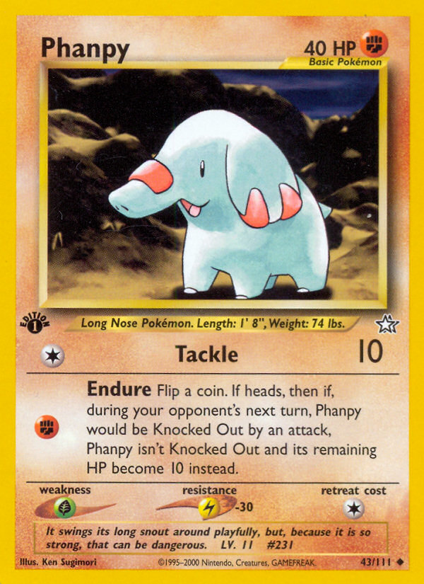 Phanpy (43/111) [Neo Genesis 1st Edition] | Cracking-Singles