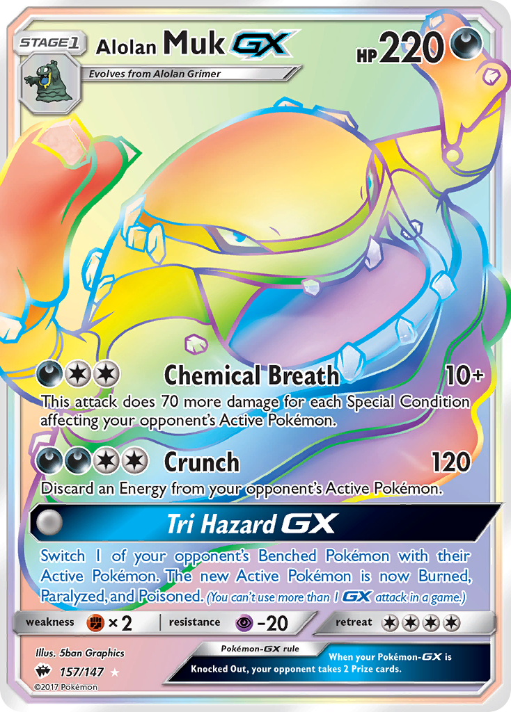 Alolan Muk GX (157/147) [Sun & Moon: Burning Shadows] | Cracking-Singles