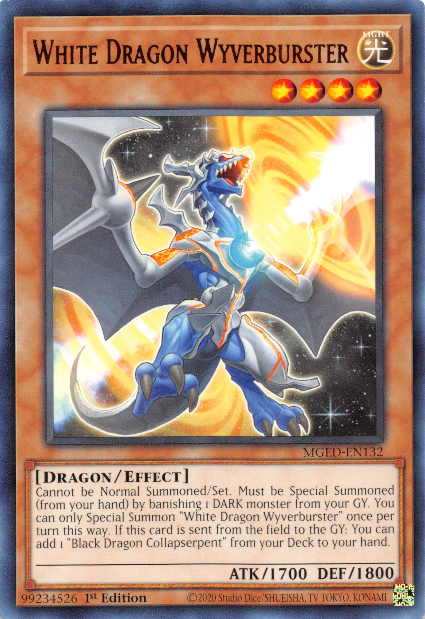 White Dragon Wyverburster [MGED-EN132] Rare | Cracking-Singles