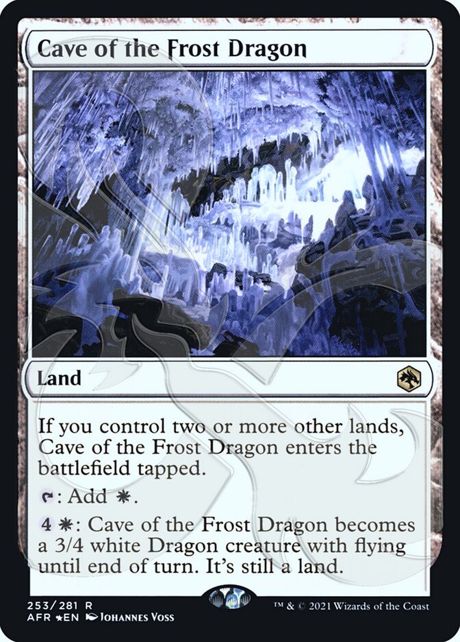 Cave of the Frost Dragon (Ampersand Promo) [Dungeons & Dragons: Adventures in the Forgotten Realms Promos] | Cracking-Singles