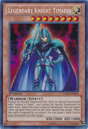 Legendary Knight Timaeus [DRLG-EN001] Secret Rare | Cracking-Singles