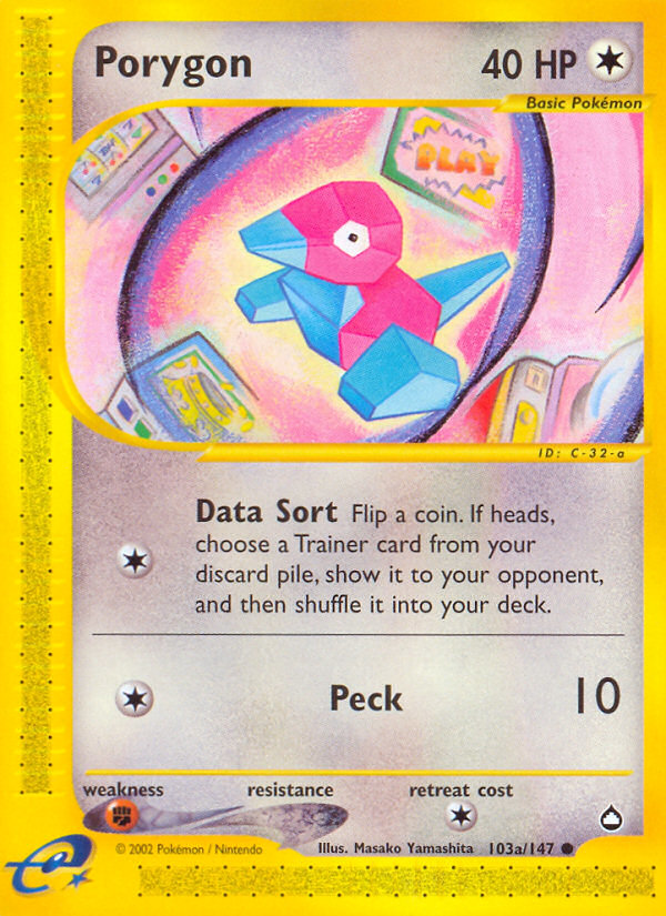 Porygon (103a/147) [Aquapolis] | Cracking-Singles