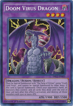 Doom Virus Dragon [DRL2-EN003] Secret Rare | Cracking-Singles