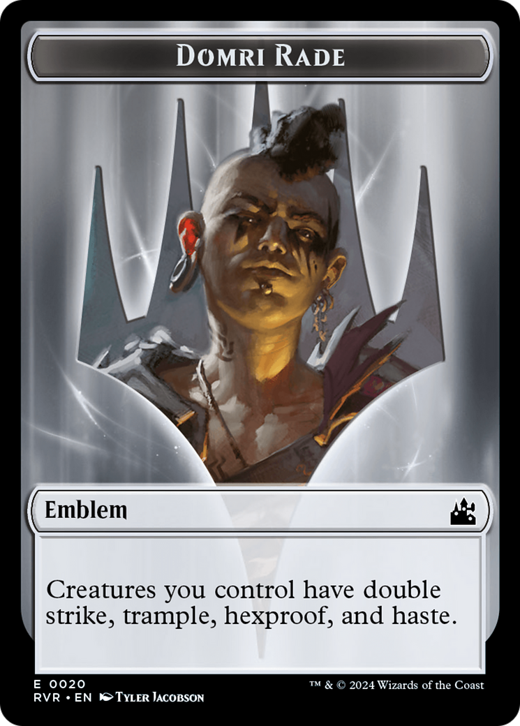 Domri Rade Emblem [Ravnica Remastered Tokens] | Cracking-Singles