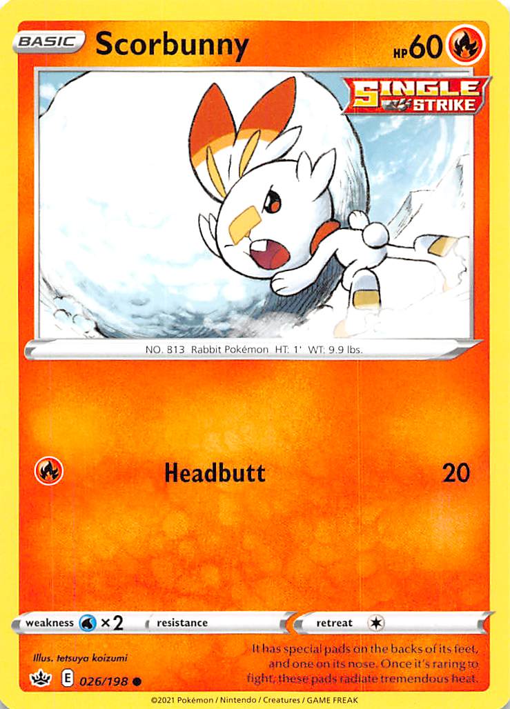 Scorbunny (026/198) [Sword & Shield: Chilling Reign] | Cracking-Singles