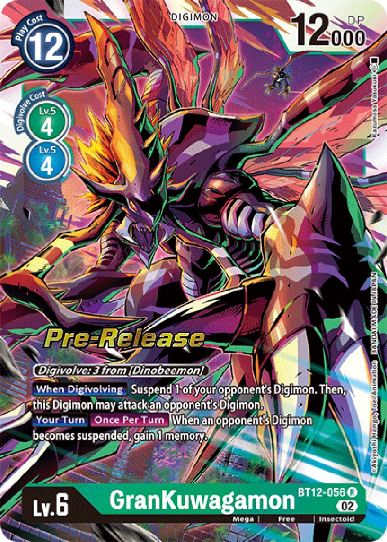 GranKuwagamon [BT12-056] [Across Time Pre-Release Cards] | Cracking-Singles