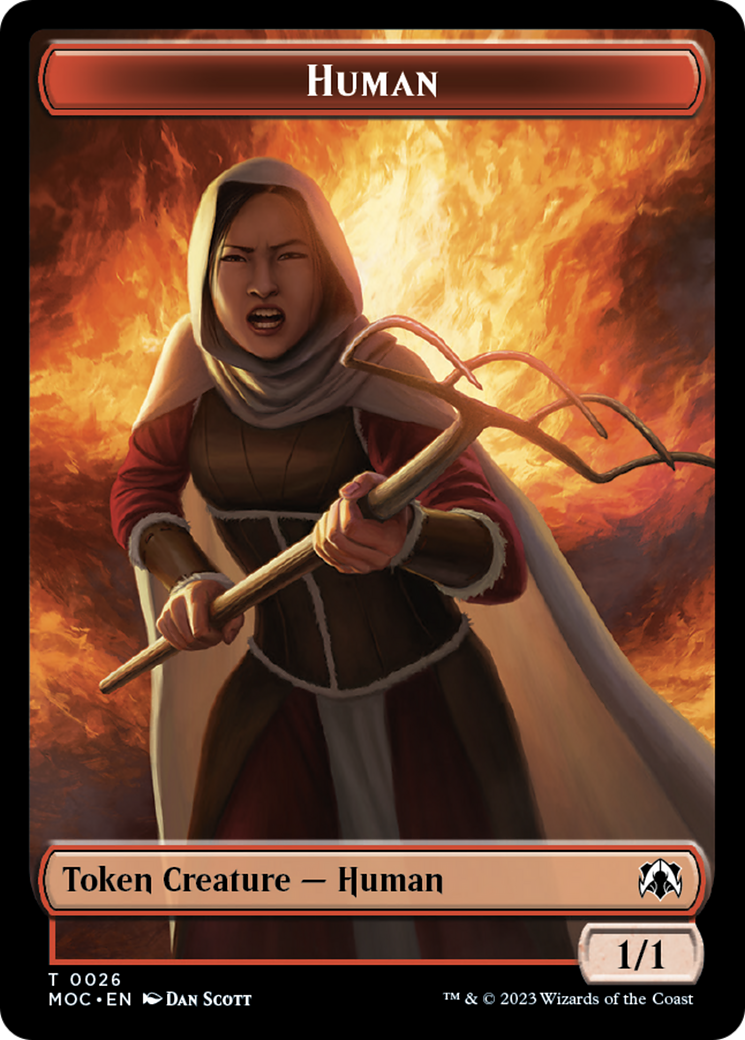 Tentacle // Human (26) Double-Sided Token [March of the Machine Commander Tokens] | Cracking-Singles