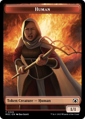 Squid // Human (26) Double-Sided Token [March of the Machine Commander Tokens] | Cracking-Singles