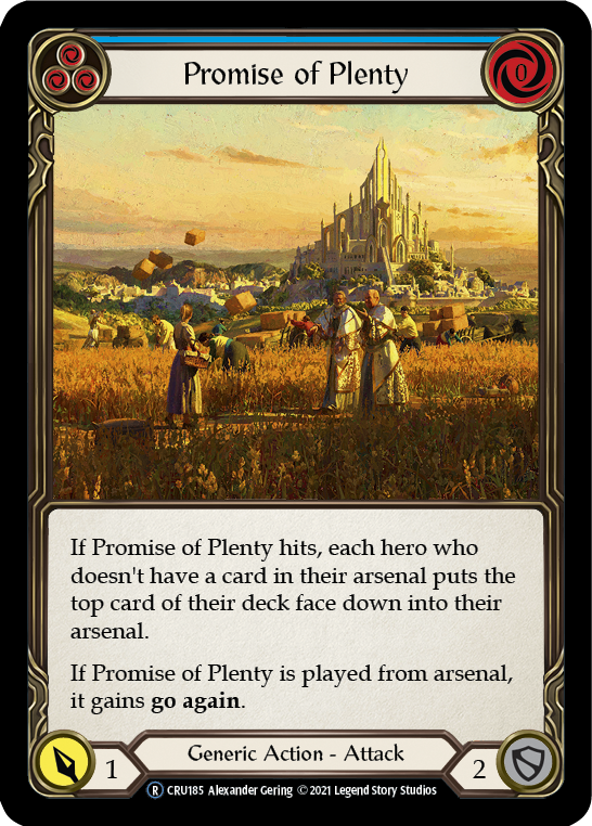 Promise of Plenty (Blue) (Rainbow Foil) [CRU185-RF] Unlimited Rainbow Foil | Cracking-Singles