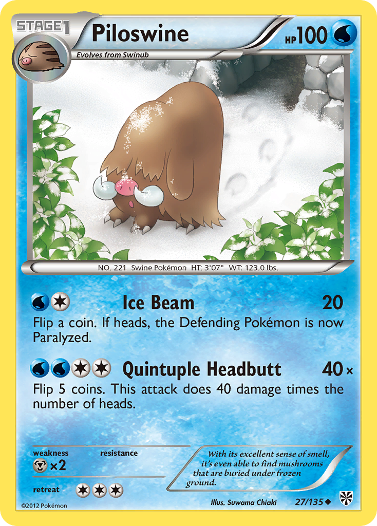 Piloswine (27/135) [Black & White: Plasma Storm] | Cracking-Singles