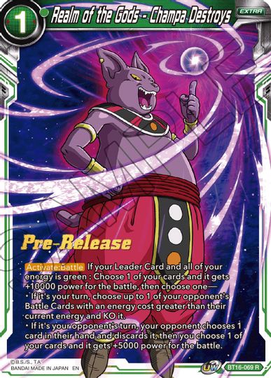 Realm of the Gods - Champa Destroys (BT16-069) [Realm of the Gods Prerelease Promos] | Cracking-Singles