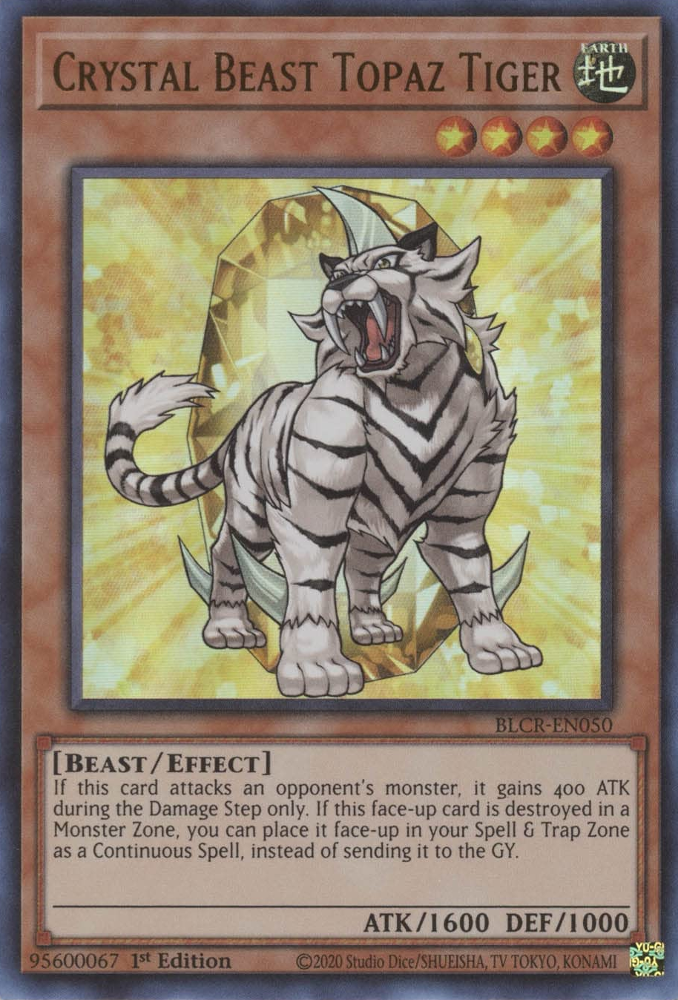 Crystal Beast Topaz Tiger [BLCR-EN050] Ultra Rare | Cracking-Singles