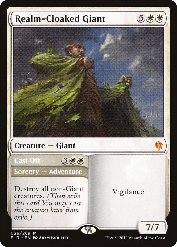 Realm-Cloaked Giant // Cast Off (Promo Pack) [Throne of Eldraine Promos] | Cracking-Singles