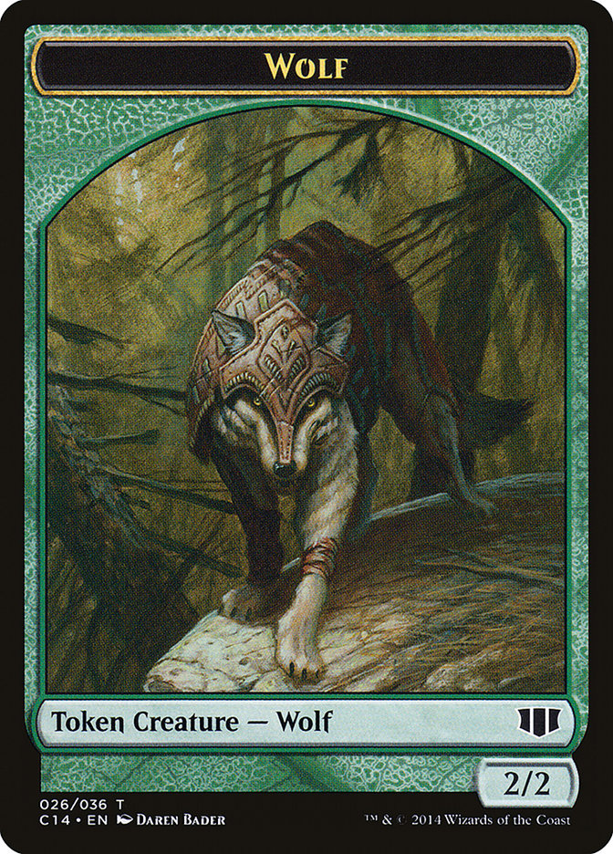 Treefolk // Wolf Double-sided Token [Commander 2014 Tokens] | Cracking-Singles