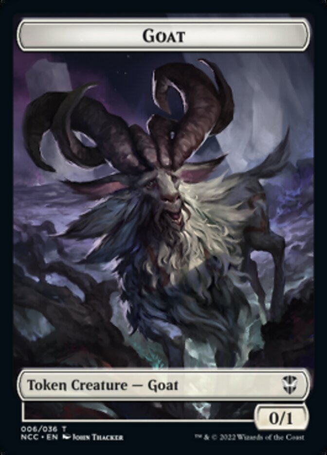 Zombie // Goat Double-sided Token [Streets of New Capenna Commander Tokens] | Cracking-Singles