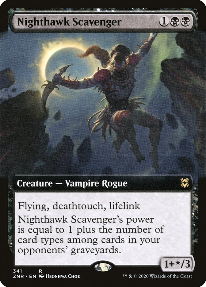 Nighthawk Scavenger (Extended Art) [Zendikar Rising] | Cracking-Singles