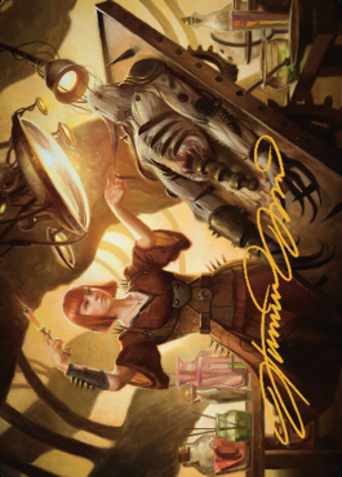 Ashnod, Flesh Mechanist Art Card (Gold-Stamped Signature) [The Brothers' War Art Series] | Cracking-Singles