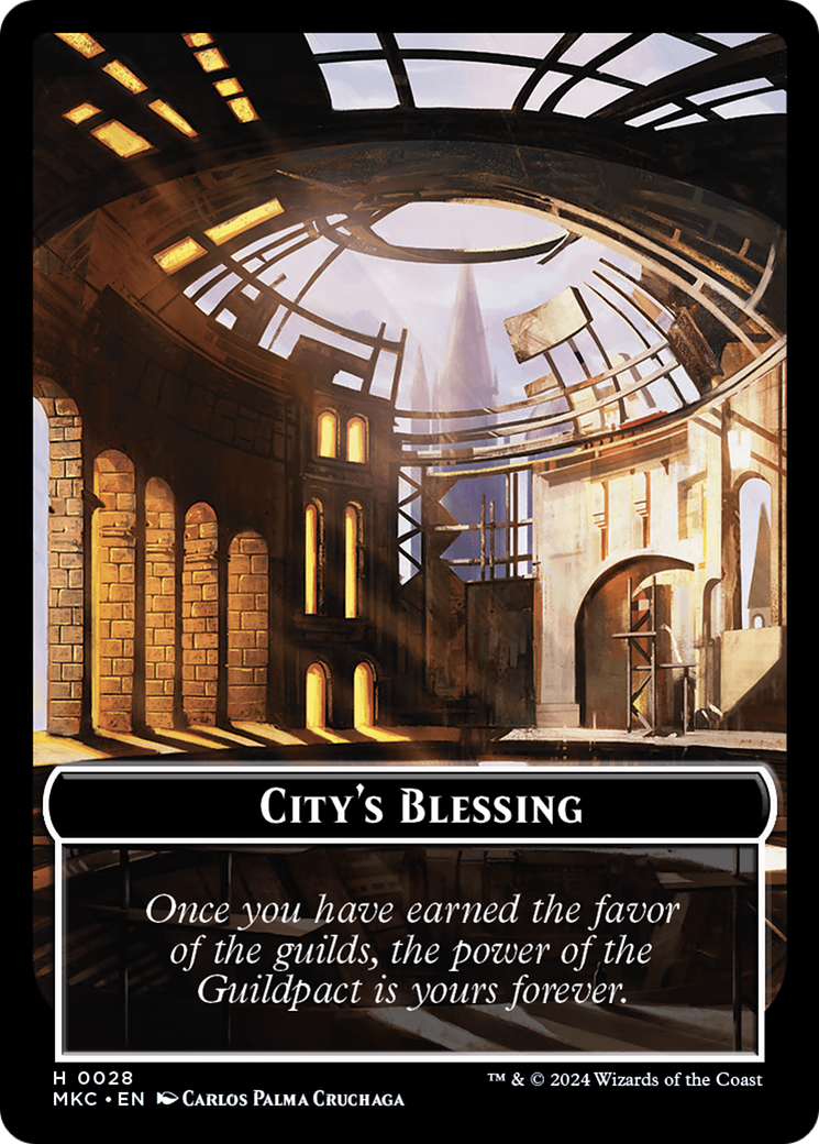 City's Blessing // Zombie Double-Sided Token [Murders at Karlov Manor Commander Tokens] | Cracking-Singles