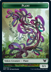 Plant // Treasure Double-sided Token [Kamigawa: Neon Dynasty Commander Tokens] | Cracking-Singles