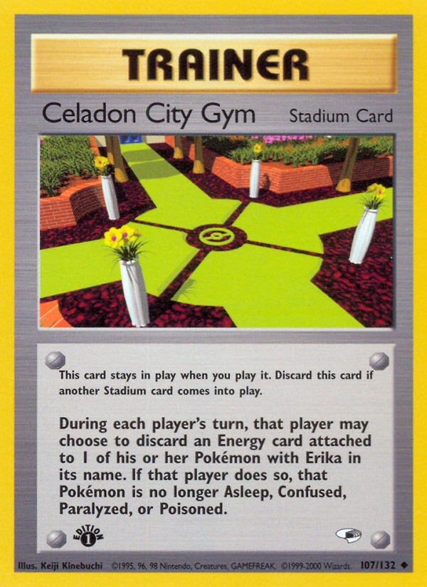 Celadon City Gym (107/132) [Gym Heroes 1st Edition] | Cracking-Singles