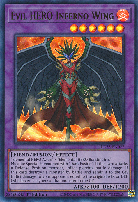 Evil HERO Inferno Wing [LDS3-EN027] Ultra Rare | Cracking-Singles