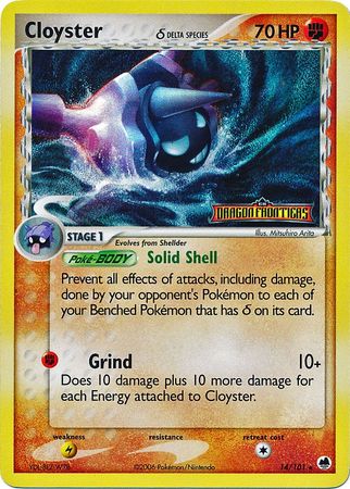 Cloyster (14/101) (Delta Species) (Stamped) [EX: Dragon Frontiers] | Cracking-Singles