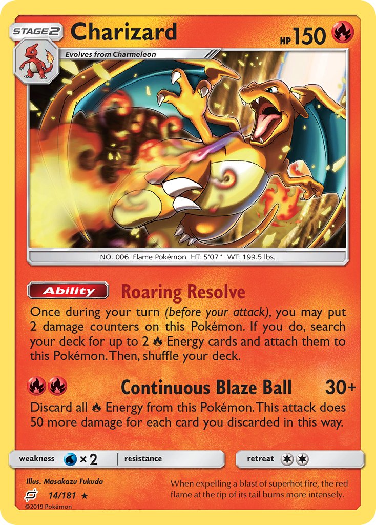 Charizard (14/181) (Theme Deck Exclusive) [Sun & Moon: Team Up] | Cracking-Singles