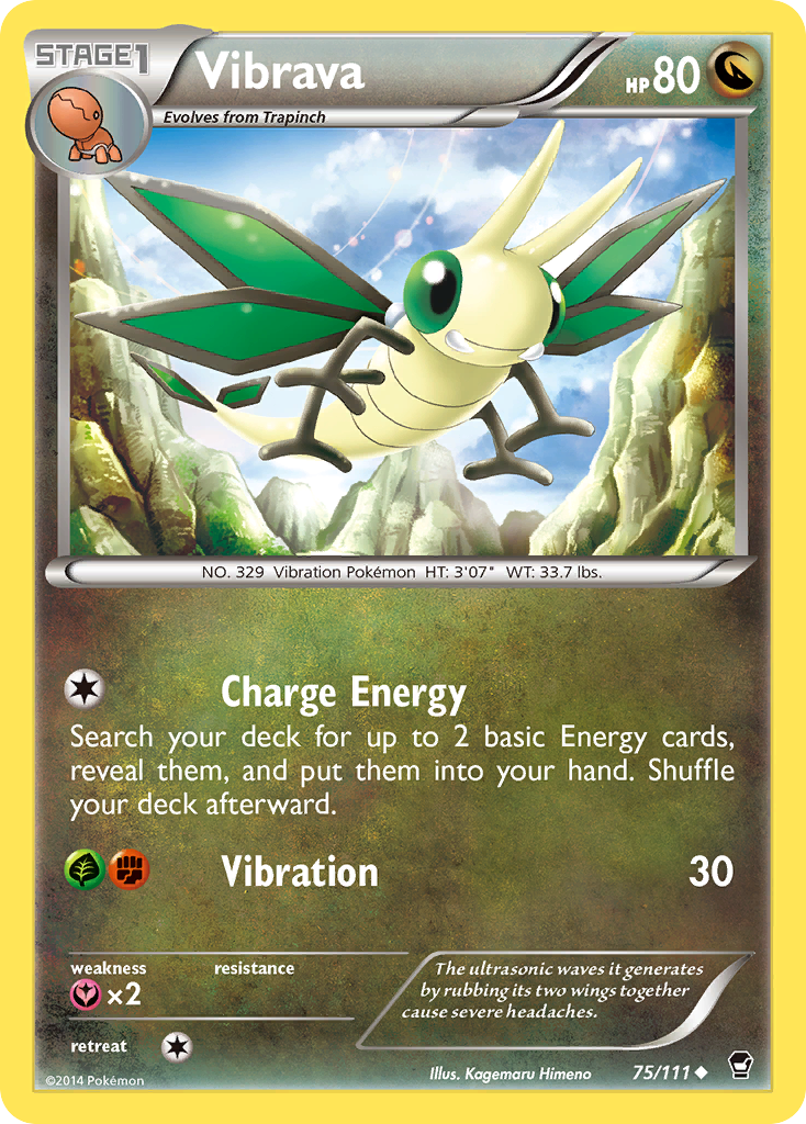 Vibrava (75/111) [XY: Furious Fists] | Cracking-Singles