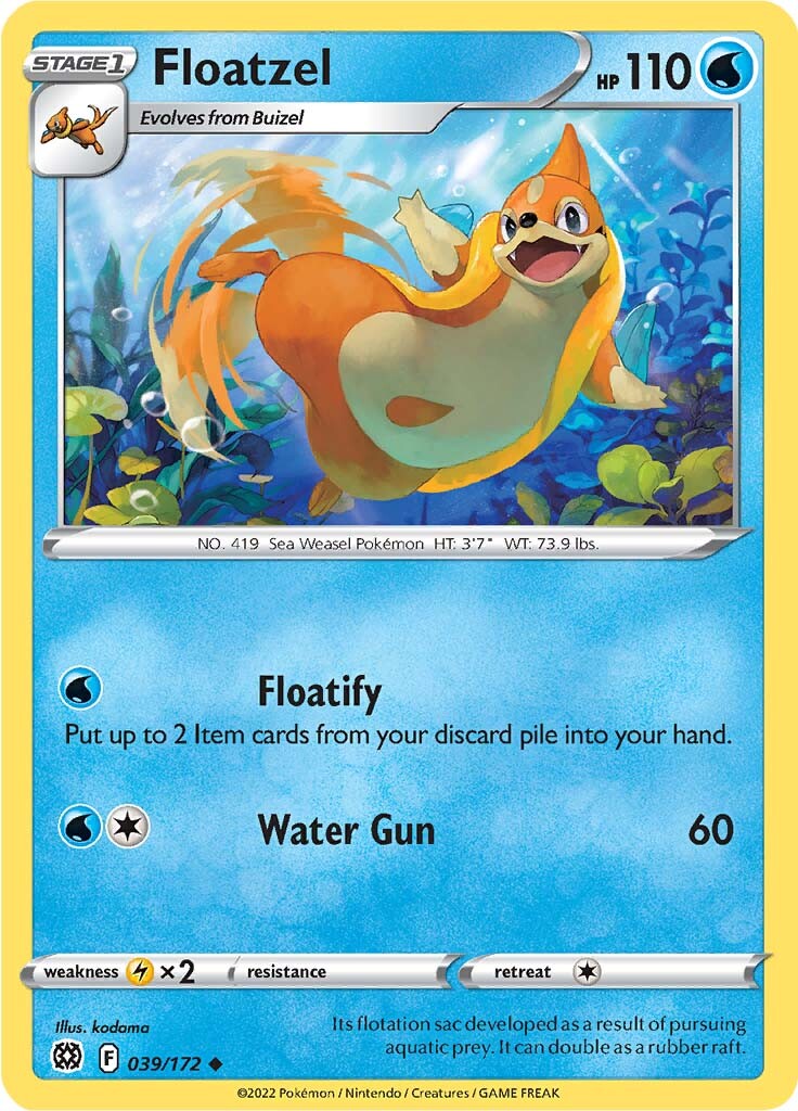 Floatzel (039/172) [Sword & Shield: Brilliant Stars] | Cracking-Singles