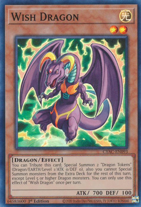 Wish Dragon [CYAC-EN093] Super Rare | Cracking-Singles