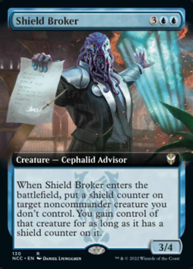 Shield Broker (Extended Art) [Streets of New Capenna Commander] | Cracking-Singles