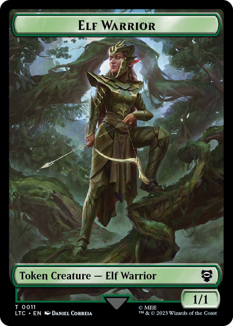 Elf Warrior // Bird Double Sided Token [The Lord of the Rings: Tales of Middle-Earth Commander Tokens] | Cracking-Singles