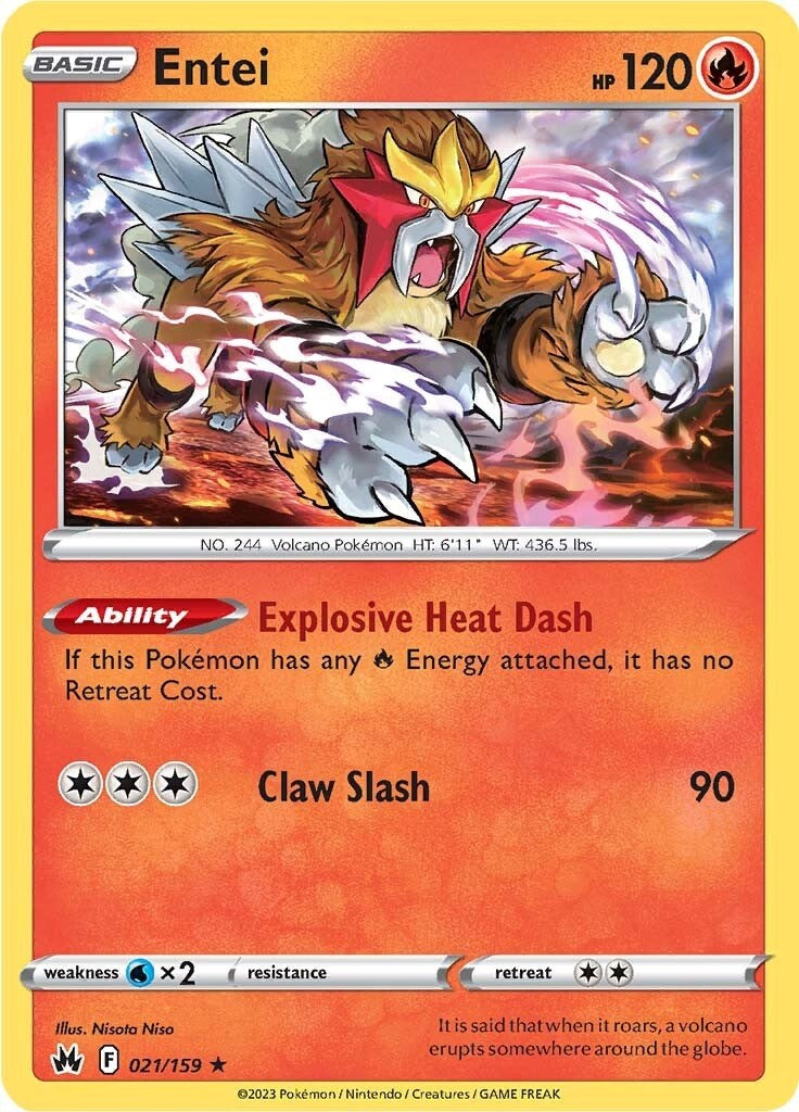 Entei (021/159) [Sword & Shield: Crown Zenith] | Cracking-Singles