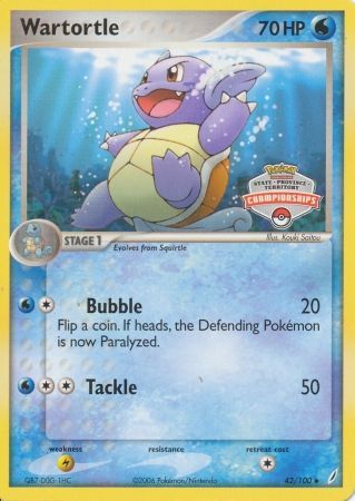 Wartortle (42/100) (States Championship Promo) [EX: Crystal Guardians] | Cracking-Singles