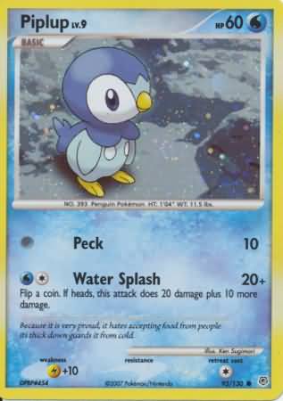 Piplup (93/130) (Cosmos Holo) [Diamond & Pearl: Base Set] | Cracking-Singles