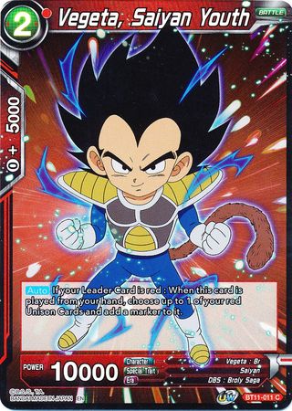 Vegeta, Saiyan Youth [BT11-011] | Cracking-Singles