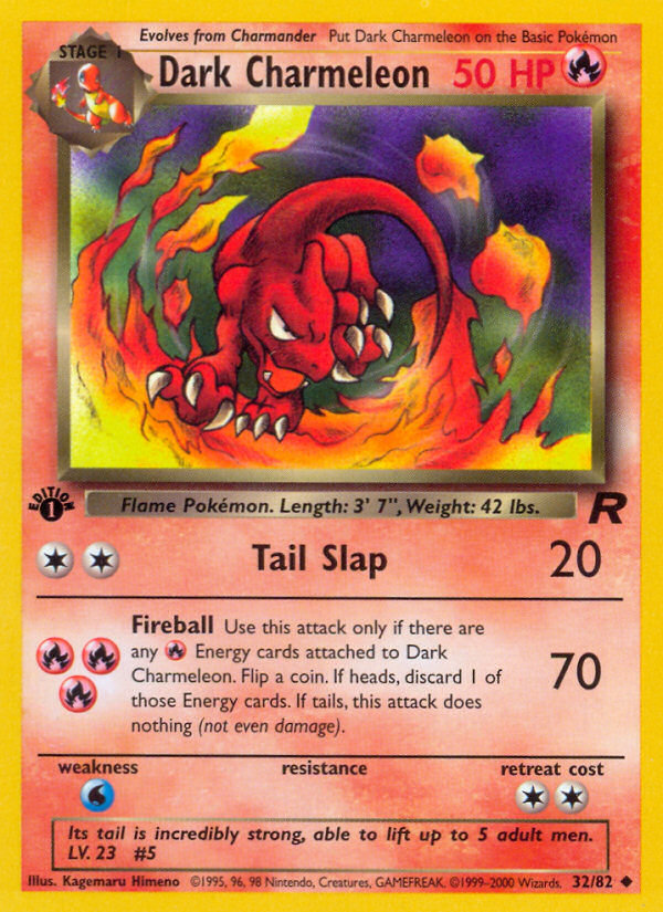 Dark Charmeleon (32/82) [Team Rocket 1st Edition] | Cracking-Singles