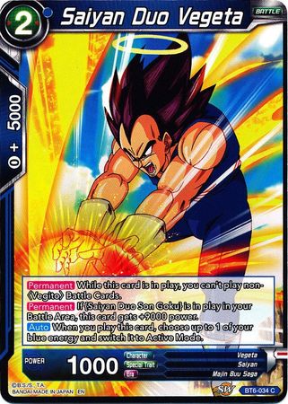 Saiyan Duo Vegeta [BT6-034] | Cracking-Singles