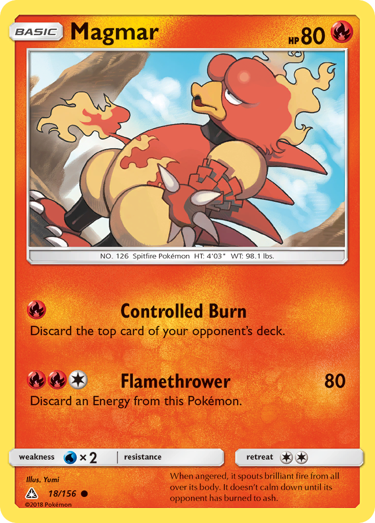 Magmar (18/156) [Sun & Moon: Ultra Prism] | Cracking-Singles