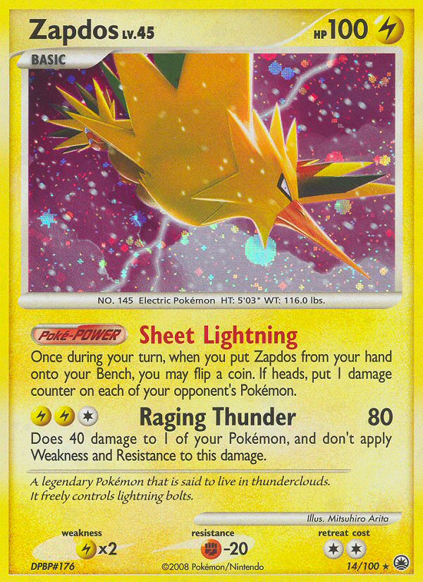 Zapdos (14/100) [Diamond & Pearl: Majestic Dawn] | Cracking-Singles