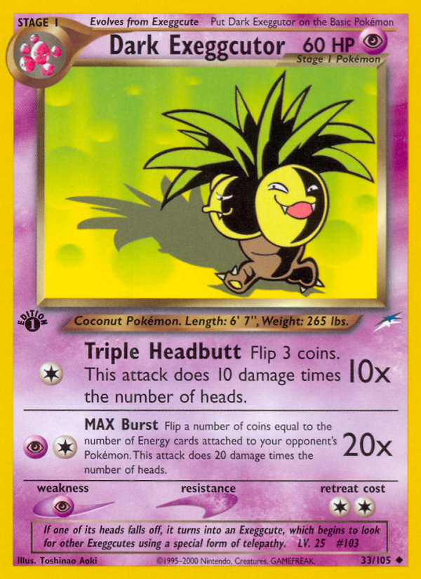 Dark Exeggutor (33/105) [Neo Destiny 1st Edition] | Cracking-Singles