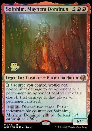 Solphim, Mayhem Dominus [Phyrexia: All Will Be One Prerelease Promos] | Cracking-Singles