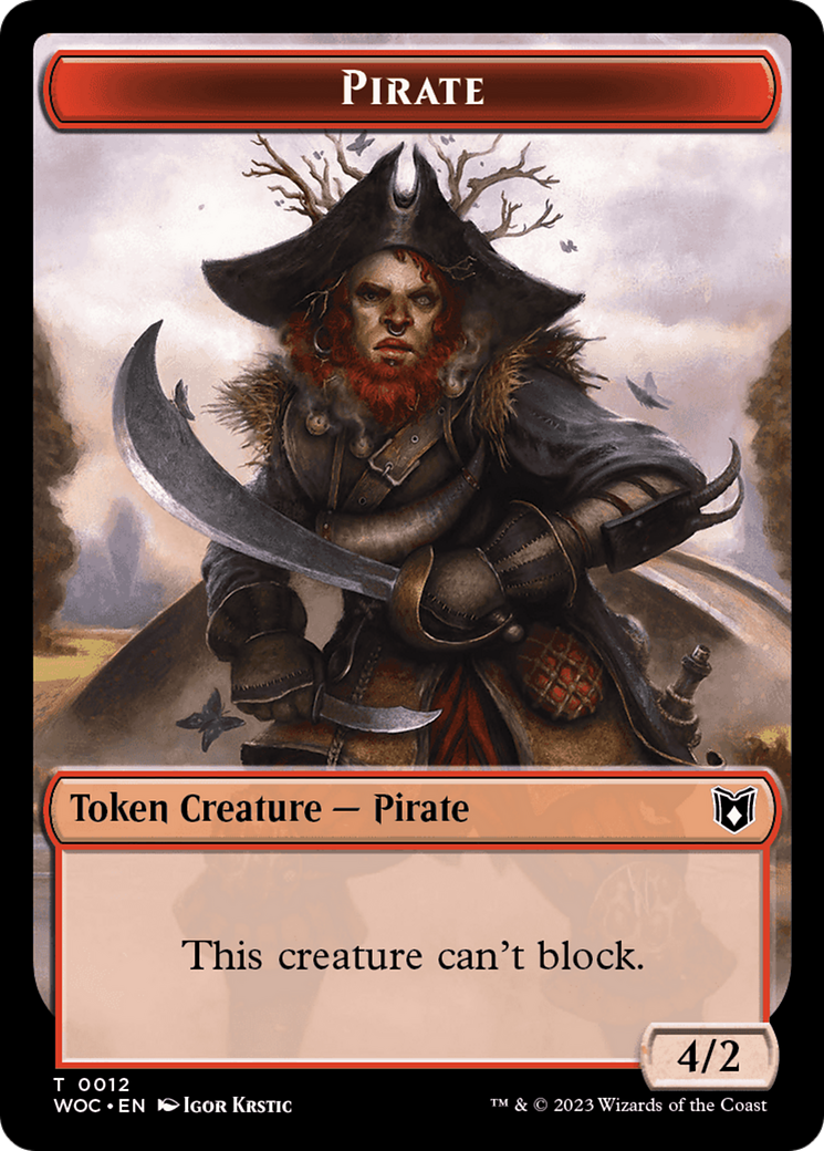 Pirate // Human Double-Sided Token [Wilds of Eldraine Commander Tokens] | Cracking-Singles