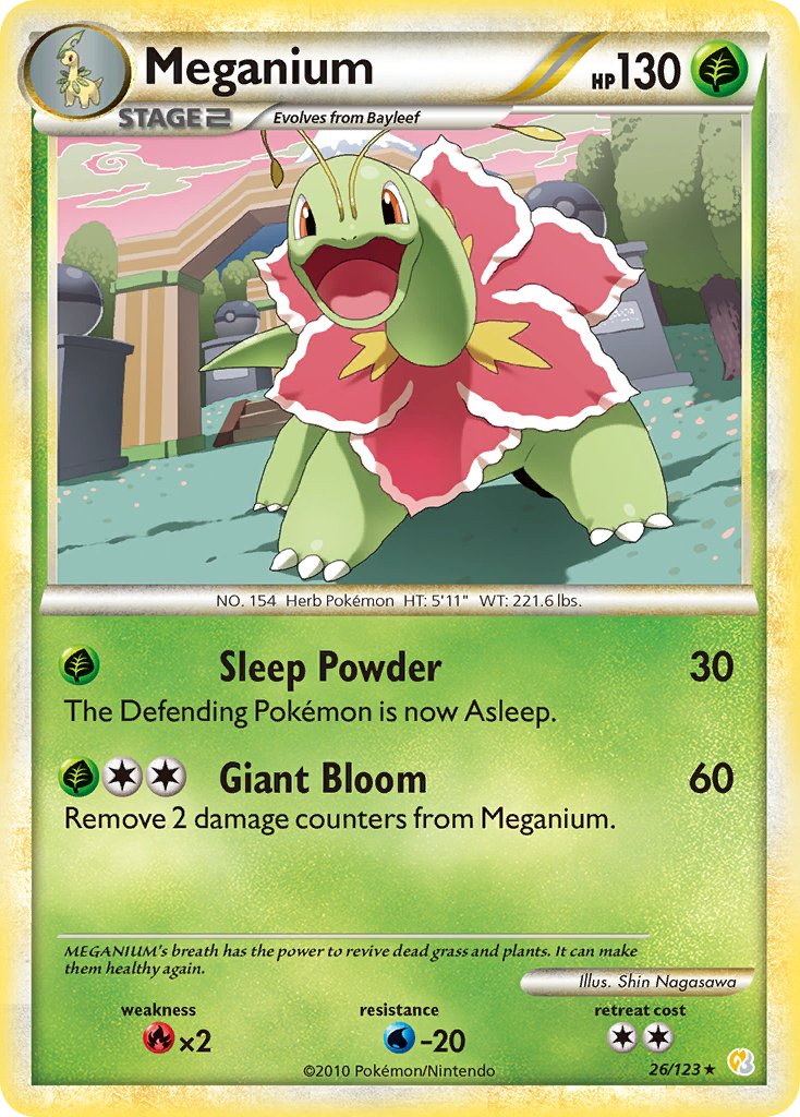 Meganium (26/123) (Theme Deck Exclusive) [HeartGold & SoulSilver: Base Set] | Cracking-Singles